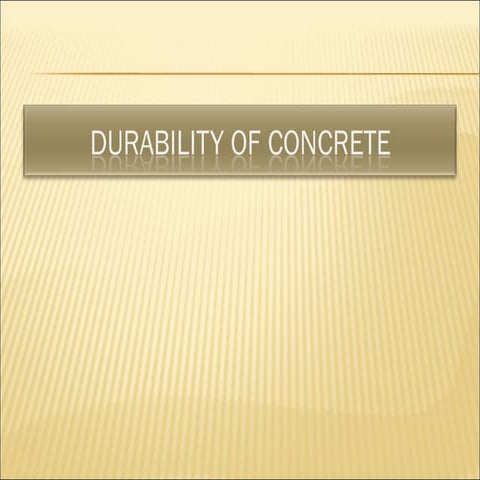 Durability of Concrete 