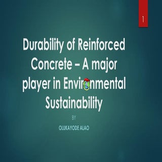 Durability of Reinforced Concrete –...