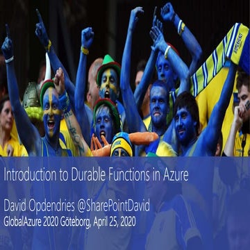 Durable Azure Functions