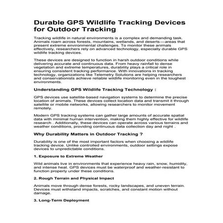 Techniques of animal tracking | PPTX