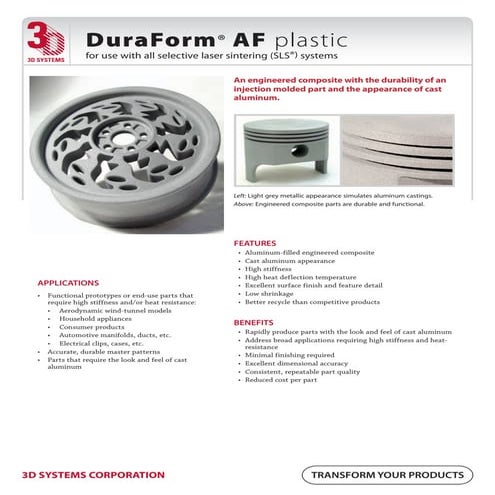DuraForm AF Plastic - SLS Systems - Material properties (EN)