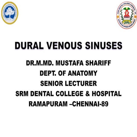 DURAL VENOUS SINUSES WITH CLINICAL ANATOMY 2021