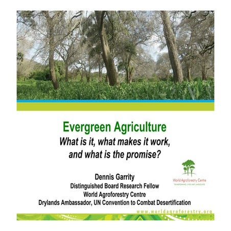 Evergreen Agriculture from Agriculture and Rural Development Day (ARDD) 2011