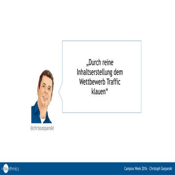 Durch puren Inhalt dem Wettbewerb Traffic klauen