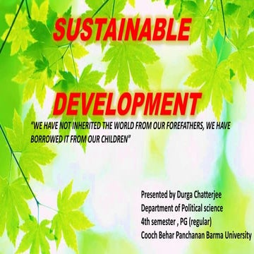 Sustainable Development
