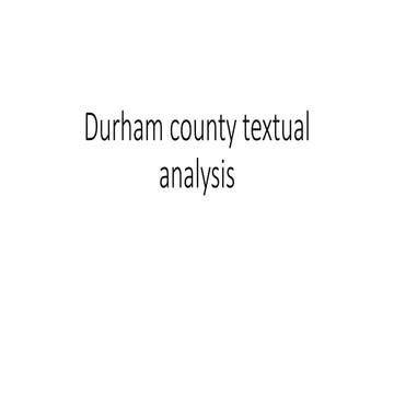 Durham county textual analysis