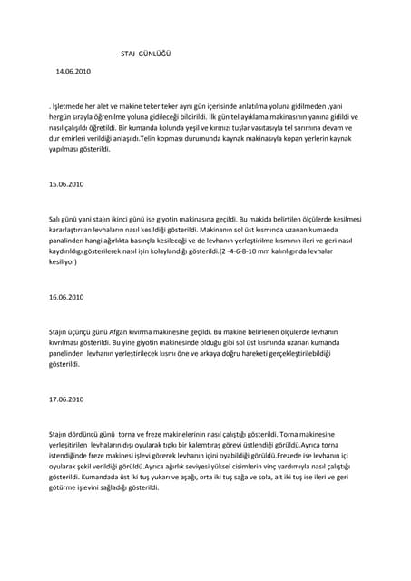 Muhasebe Bolumu Staj Defteri Ornegini Bilgisayariniza Ekstra Bilgi