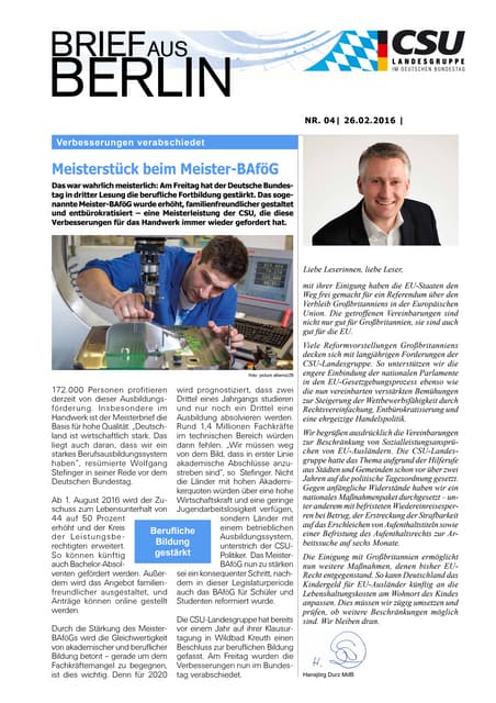 Brief aus Berlin 04 // 2016