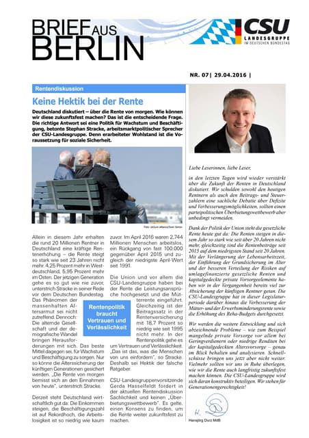 Brief aus Berlin 07 // 2016