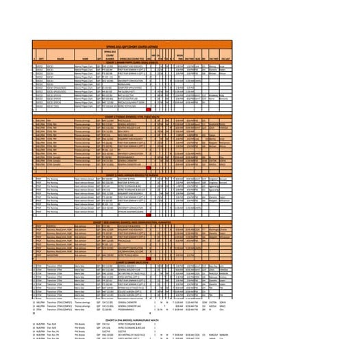 DU Spring 2013 QEP Grid 2013