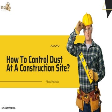 How to control dust at construction site | PDF