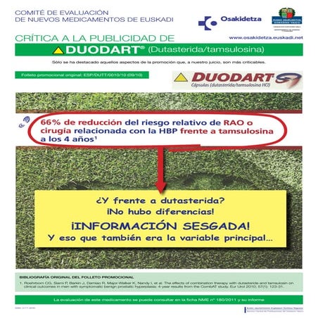 Dutasterida tamsulosina critica