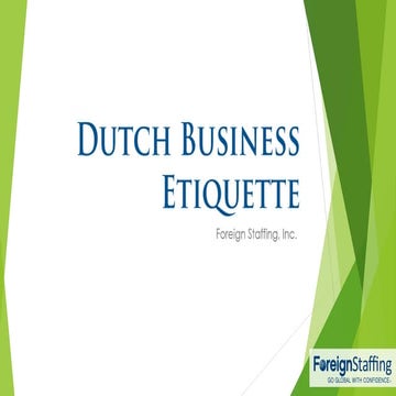 Dutch Business Etiquette