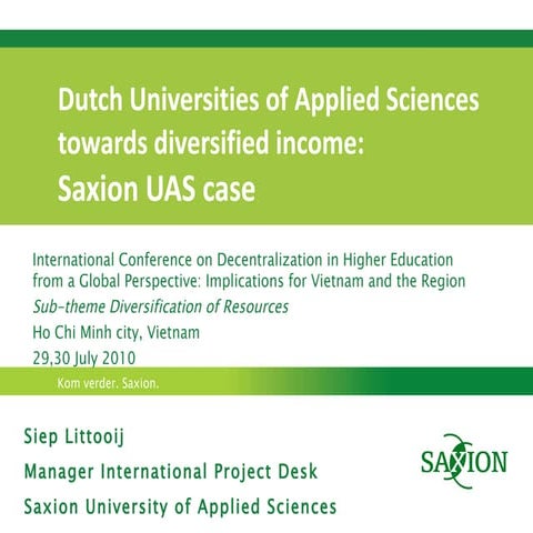 Dutch UAS towards diversified income