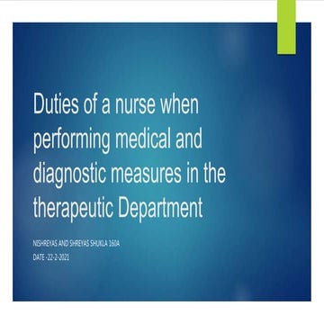 Duties of nurses 