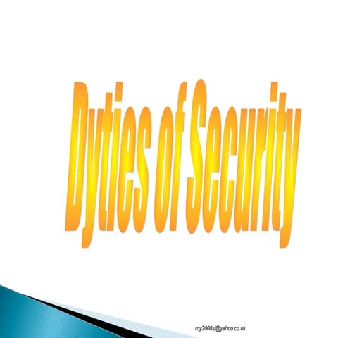 Duties of security guards