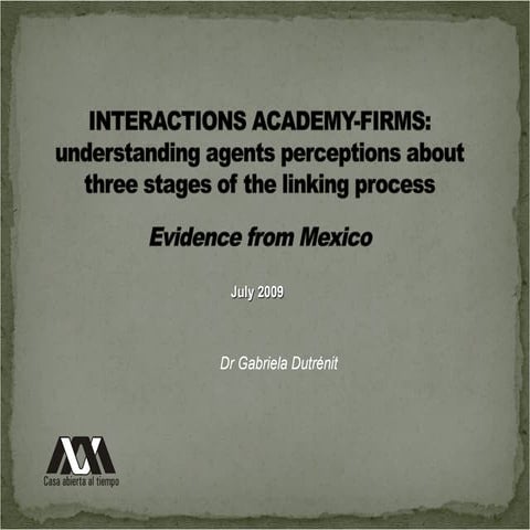 Interactions Academiy-Firms - Caso do México