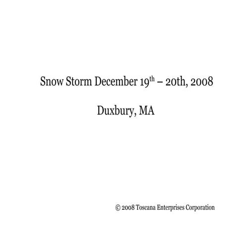 Duxbury Snow Storm Dec 19-20, 2008