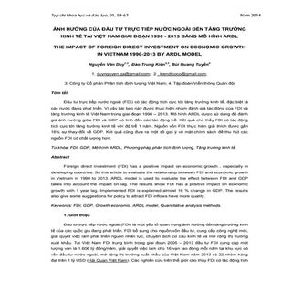 FDI và tăng trưởng kinh tế