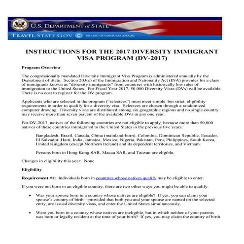 Dv 2017 instructions and fa qs