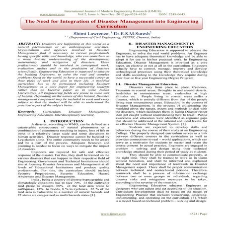 ROLE OF ENGINEERS IN DISASTER MANAGEMENT | PPTX