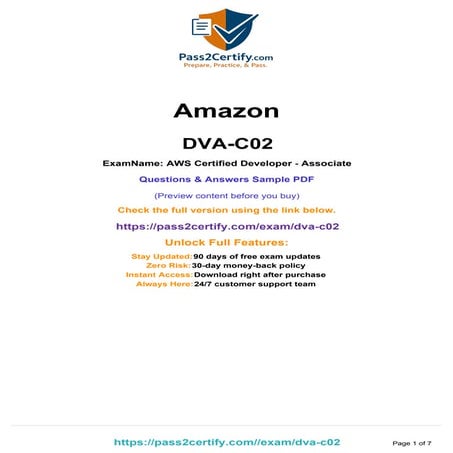 DVA-C02 Exam Guide: Become an AWS Certified Developer – Associate