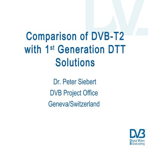 #Digital Caribbean: Dr Peter Siebert, DVB Project Office