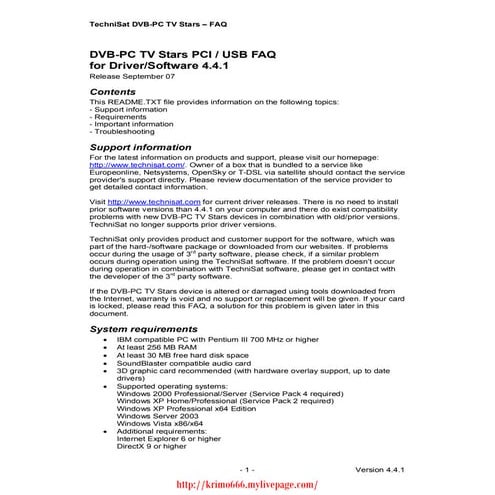 Dvb Pc Tv Stars Pci Usb Faq