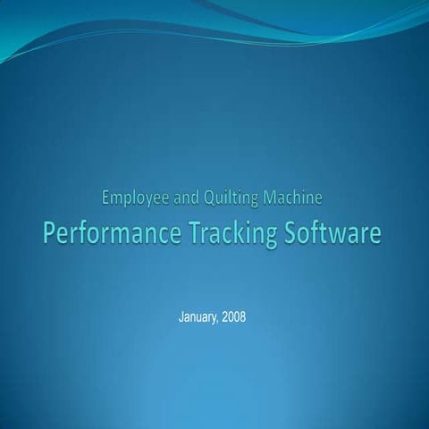 Employee and Quilting Machine Performance Tracking Software