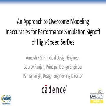 An Approach to Overcome Modeling  Inaccuracies for Performance Simulation Sig...