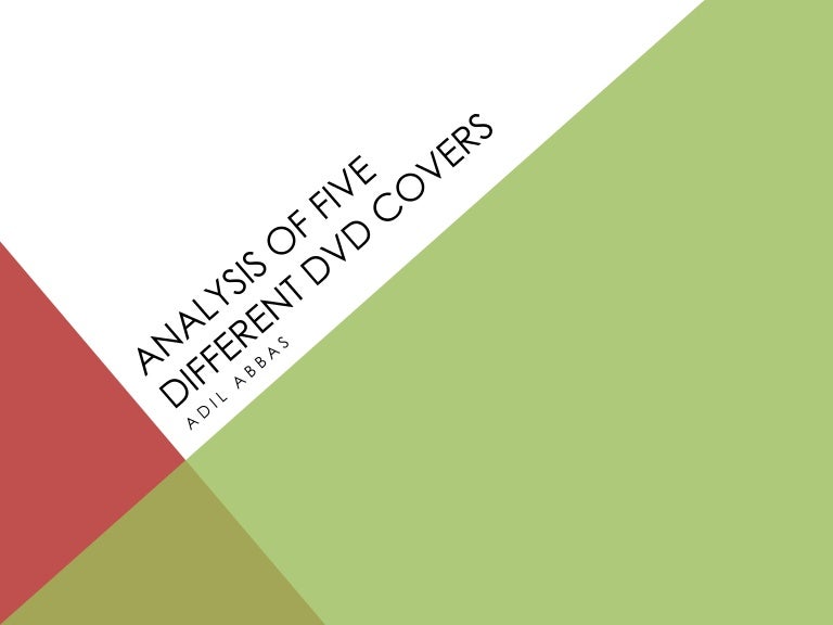 Analysis Of Dvd Cover