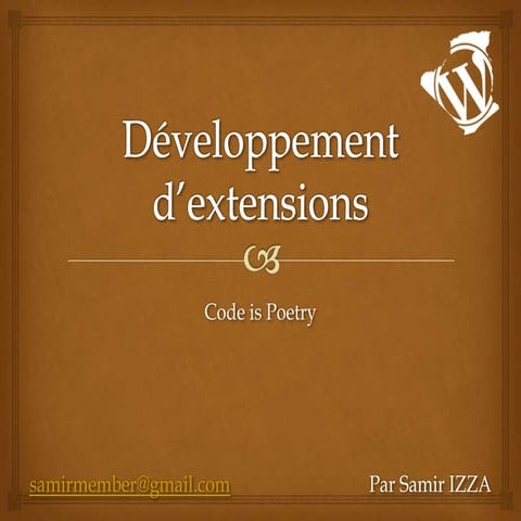 Développement d’extensions WordPress