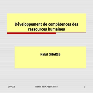 Développement de compétences des re...