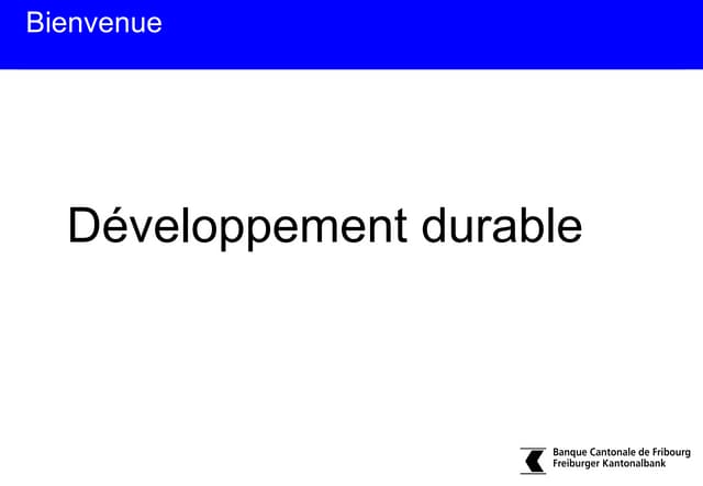 Développement durable
