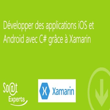 Développer des applications iOS et Android avec c# grâce à Xamarin par Cyril ...