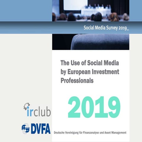 The Use of Social Media by European Investment Professionals 2019