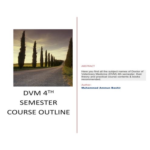 Dvm 4th semester course outline (new)