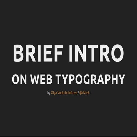 Web Typography