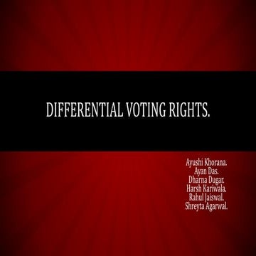 Differential voting rights | PPTX