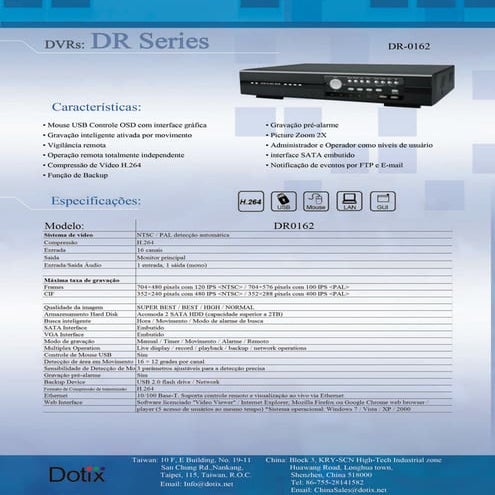 DVR Stand Alone DR-0162 Dotix