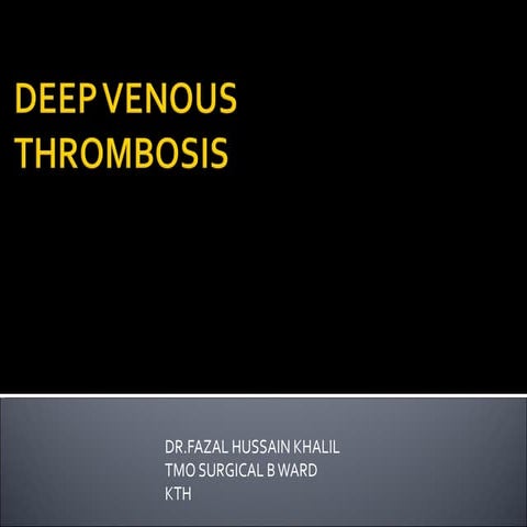 Dvt Deep Venous Thrombosis