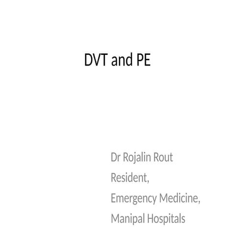 Deep vein thrombosis- Venous diseases | PPTX