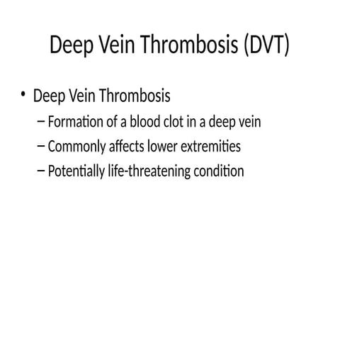 Comprehensive Overview of Deep Vein Thrombosis: Causes, Symptoms, and ...