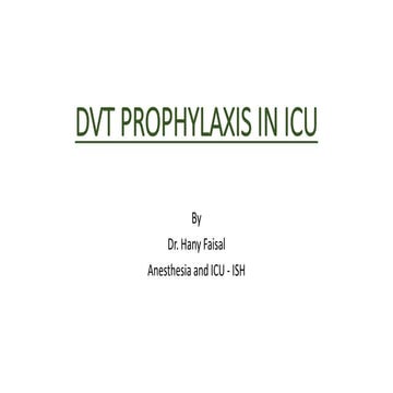 Dvt prophylaxis in icu