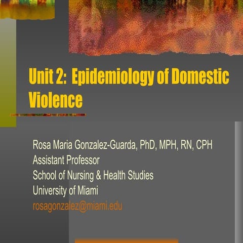 Intimate partner and sexual violence against women | PPTX