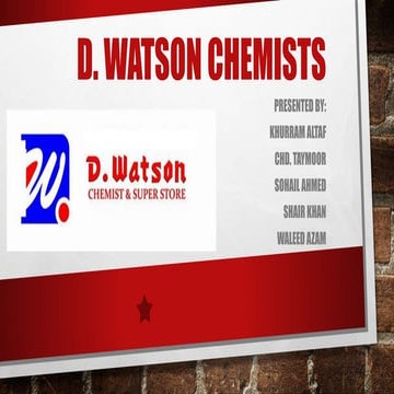 Dwatson chemists