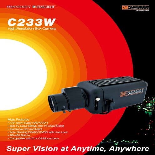 Digital Watchdog DWC-C233W Data Sheet