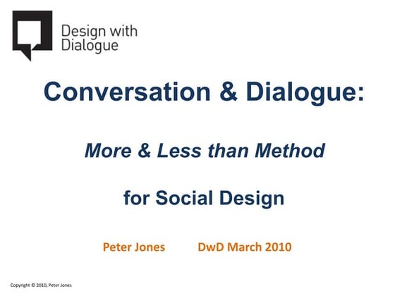 Designing with Dialogue 2: Open Space | PDF