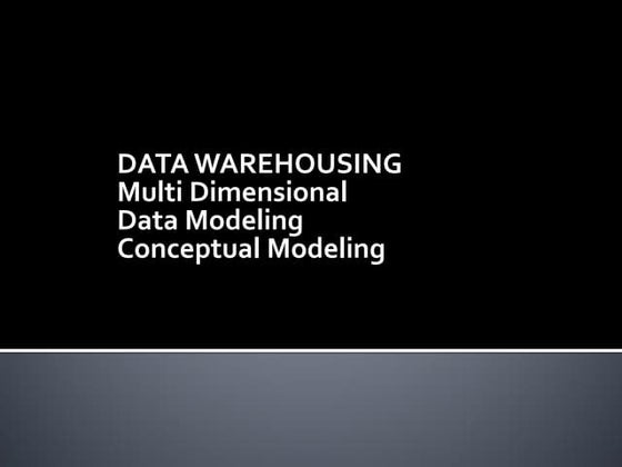 Multidimentional data model | PDF | Databases | Computer Software and ...