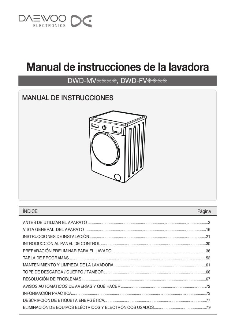 Manual Reparación Lavadora Daewoo